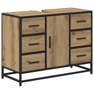 vidaXL Cabinet de salle de bain Ch&ecirc;ne artisanal 80 x 33 x 60 cm