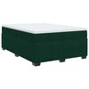 vidaXL Sommier &agrave; lattes de lit et matelas Vert fonc&eacute; 140x190cm Velours