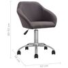 vidaXL Chaises pivotantes &agrave; manger lot de 4 taupe tissu