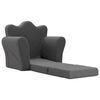 vidaXL Canap&eacute;-lit pour enfants Anthracite Peluche douce