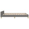 vidaXL Cadre de lit sans matelas gris fonc&eacute; 140x190 cm tissu