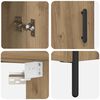 vidaXL Haut Armoire Ch&ecirc;ne artisanal 69,5 x 32,5 x 180 cm