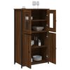 vidaXL Buffet haut ch&ecirc;ne marron 62x32x106,5 cm bois d'ing&eacute;nierie