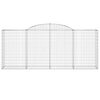 vidaXL Paniers &agrave; gabions arqu&eacute;s 17 pcs 300x50x120/140 cm fer galvanis&eacute;