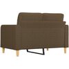 vidaXL Canap&eacute; &agrave; 2 places Marron 120 cm Tissu