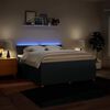 vidaXL Sommier &agrave; lattes de lit avec matelas Bleu 180x200 cm Tissu