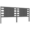 vidaXL T&ecirc;te de lit Gris 146x4x100 cm Bois massif de pin
