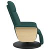 vidaXL Fauteuil inclinable avec repose-pieds vert foncé tissu