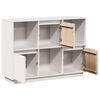 vidaXL Buffet Blanc 110,5x35x80 cm Bois massif de pin