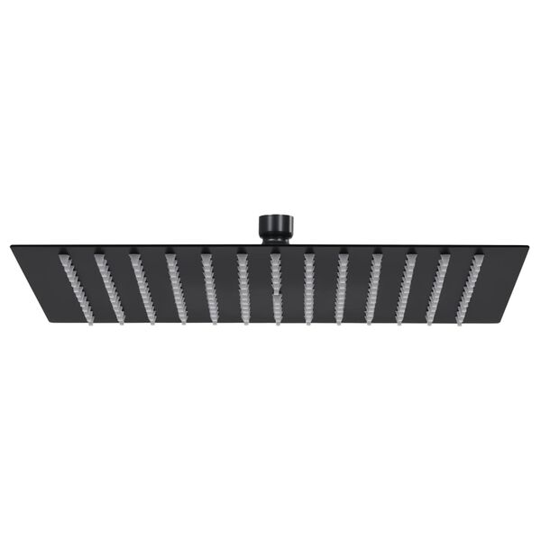 vidaXL Pomme de douche pluie Acier inoxydable 40x40 cm Carr&eacute;e Noir