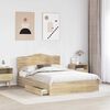 vidaXL Lit de Rangement Ch&ecirc;ne Sonoma 150 x 200 cm Bois d'ing&eacute;nierie