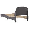 vidaXL Cadre de lit Viana sans matelas gris 90x200 cm similicuir