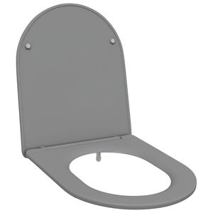 vidaXL Si&egrave;ge de toilette Gris 47 x 36 x 3,4 cm Duroplast