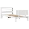 vidaXL Cadre de lit avec t&ecirc;te de lit sans matelas blanc 75x190 cm