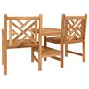 vidaXL Chaises de Jardin Marron 152 x 63 x 89 cm Bois de teck solide