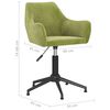 vidaXL Chaises pivotantes &agrave; manger lot de 6 vert clair velours