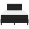 vidaXL Lit &agrave; ressorts avec matelas Noir 120 x 200 cm Simili cuir