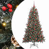 vidaXL Sapin de No&euml;l artificiel Vert 180 cm PVC, plastique et acier