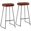 vidaXL Tabourets de bar Gavin lot de 2 marron fonc&eacute; 44x37,5x78 cm