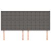 vidaXL Tête de lit Gris 160x5x118/128 cm Similicuir