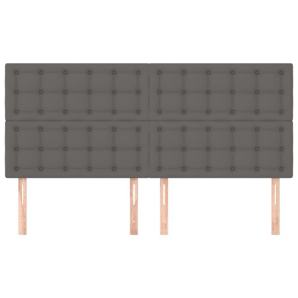 vidaXL Tête de lit Gris 160x5x118/128 cm Similicuir