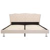 vidaXL Cadre de lit Beige Tissu 160 x 200 cm