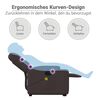 vidaXL Fauteuil inclinable de massage Marron fonc&eacute; Tissu