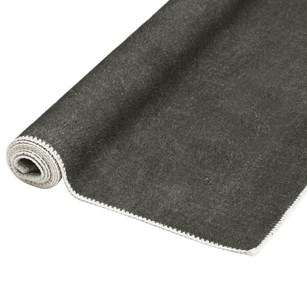 vidaXL Tapis lavable pliable Taupe 120x170 cm Polyester