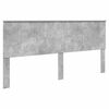 vidaXL Cadre de lit Gris b&eacute;ton 200 x 200 cm Bois d'ing&eacute;nierie