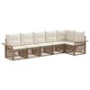 vidaXL Ensemble de canap&eacute; de jardin 6 pcs Beige polyrotin