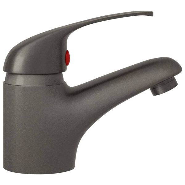 vidaXL Mitigeur de lavabo Gris 13x10 cm