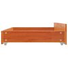 vidaXL Tiroirs de lit 4 pcs cire marron bois de pin massif