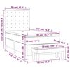 vidaXL Sommier &agrave; lattes de lit et matelas Cr&egrave;me 90x190 cm Tissu