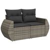vidaXL Ensemble de canap&eacute; de jardin avec coussin 10 pcs Gris