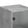 vidaXL Buffet avec portes en verre gris b&eacute;ton 35x37x120 cm