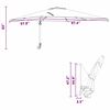 vidaXL Parasol de jardin Noir 248,5 x 247,5 x 160 cm