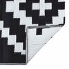 vidaXL Tapis d'ext&eacute;rieur ARAKIL Blanc et noir 120x180 cm PP