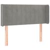 vidaXL T&ecirc;te de lit avec oreilles Gris clair 103x16x78/88 cm Velours