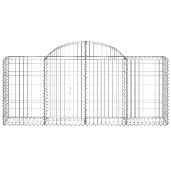 vidaXL Paniers &agrave; gabions arqu&eacute;s 20 pcs 200x50x80/100 cm Fer galvanis&eacute;
