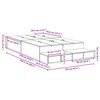 vidaXL Cadre de lit avec rangement Blanc 120 cm Bois d'ingénierie