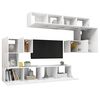 vidaXL Ensemble de meubles TV 8 pcs Blanc Bois d'ing&eacute;nierie