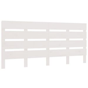 vidaXL T&ecirc;te de lit Blanc 140x3x80 cm Bois massif de pin