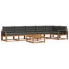 vidaXL Ensemble de canap&eacute;s d'ext&eacute;rieur 7 pc Naturel et Anthracite