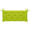 vidaXL Banc de jardin empilable et coussin 128,5cm Bois de teck massif
