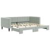 vidaXL Lit de jour avec lit gigogne gris clair 90x190 cm velours