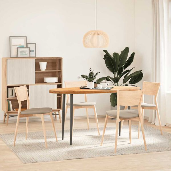 vidaXL Dessus de table 140x60x4 cm bois de ch&ecirc;ne massif ovale