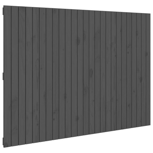 vidaXL T&ecirc;te de lit murale Gris 159,5x3x110 cm Bois massif de pin