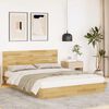 vidaXL Cadre de lit avec t&ecirc;te de lit sans matelas 140x190 cm