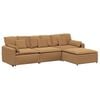 vidaXL Canap&eacute; modulable avec repose-pieds et coussins beige