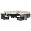 vidaXL Ensemble de canap&eacute; de jardin 14 pc Noir et blanc cr&egrave;me